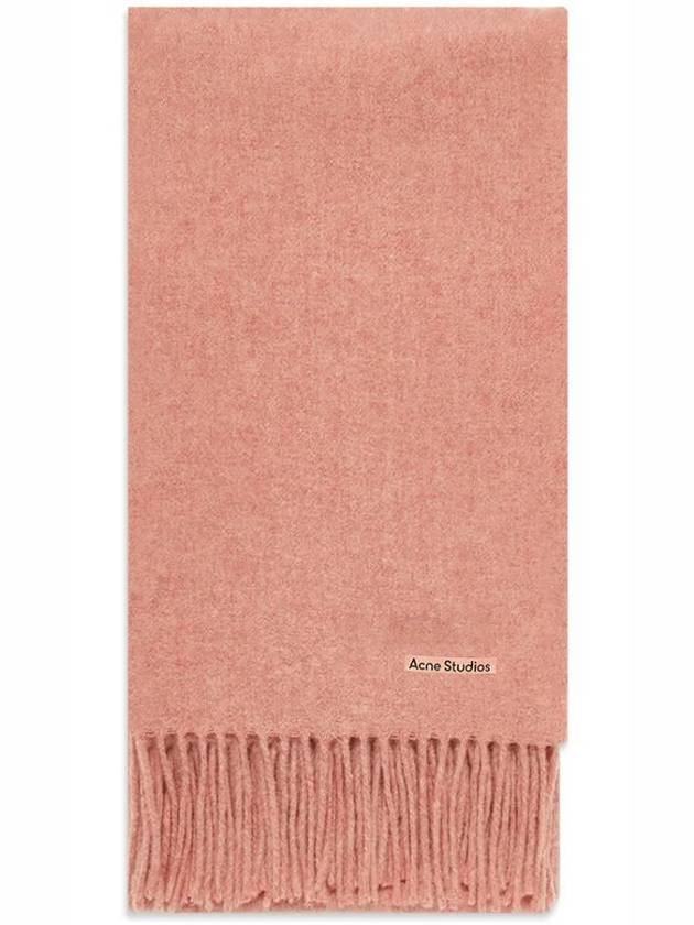 Wool Fringe Scarf Rose Melange - ACNE STUDIOS - BALAAN 6