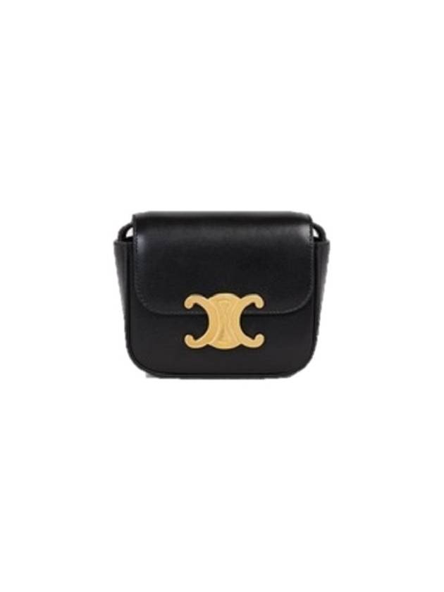 Triomphe Small Shiny Calfskin Cross Bag Black - CELINE - BALAAN 2