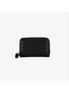 Intrecciato Zipper Coin Card Wallet Black - BOTTEGA VENETA - BALAAN 3