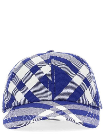 Tartan Check Ball Cap Blue - BURBERRY - BALAAN 2