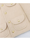 Beige gold button jacket - CELINE - BALAAN 6