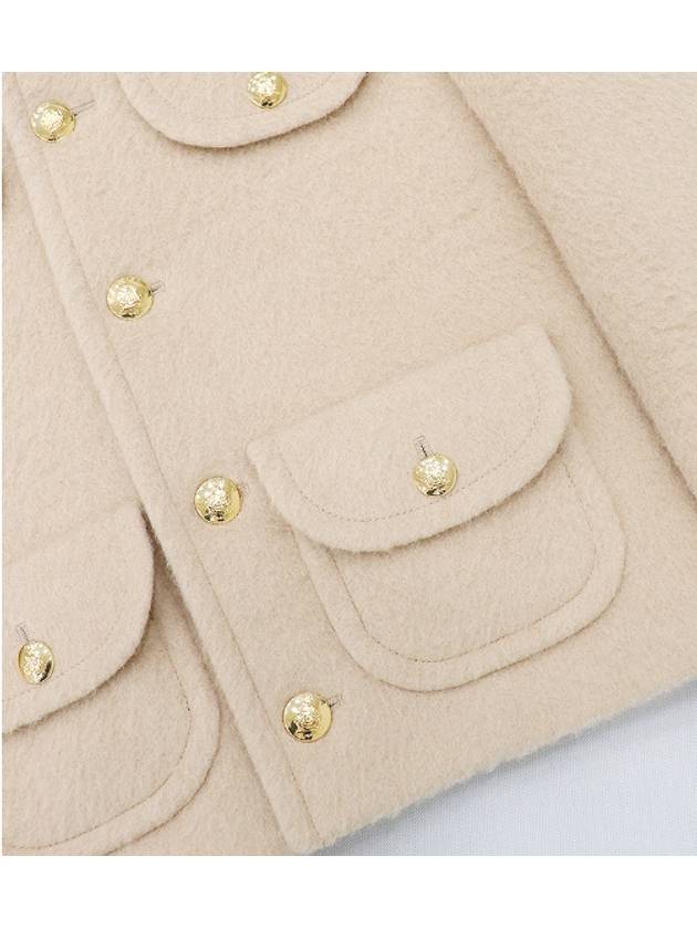 Beige gold button jacket - CELINE - BALAAN 7