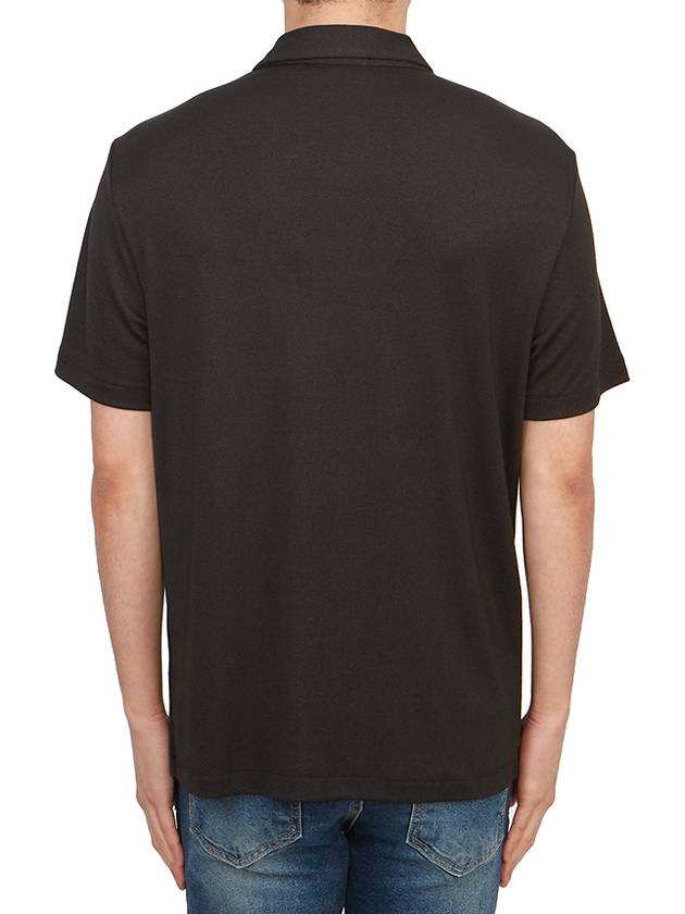 Anemone Modal Jersey Short Sleeve Polo Shirt Black - THEORY - BALAAN 4