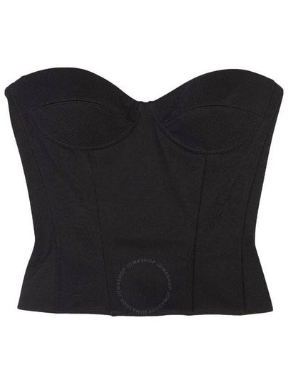 Ribbed Strapless Bustier Top Black - BALENCIAGA - BALAAN 2