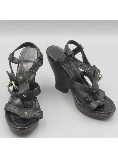 Smith Market used luxury goods black color sandals women s shoes - FENDI - BALAAN 1