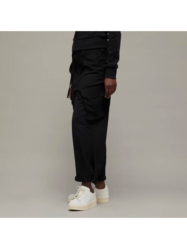 Y 3 CLASSIC REFINED WOOL STRETCH CARGO PANTS - Y-3 - BALAAN 4