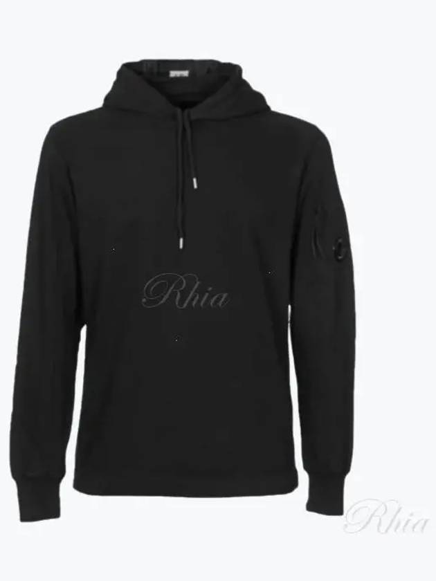 Lens Wappen Light Fleece Hoodie Black - CP COMPANY - BALAAN 2