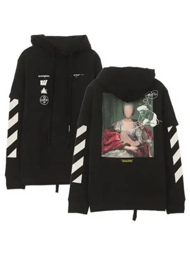 Men's Diag Mariana Hoodie Black - OFF WHITE - BALAAN 2