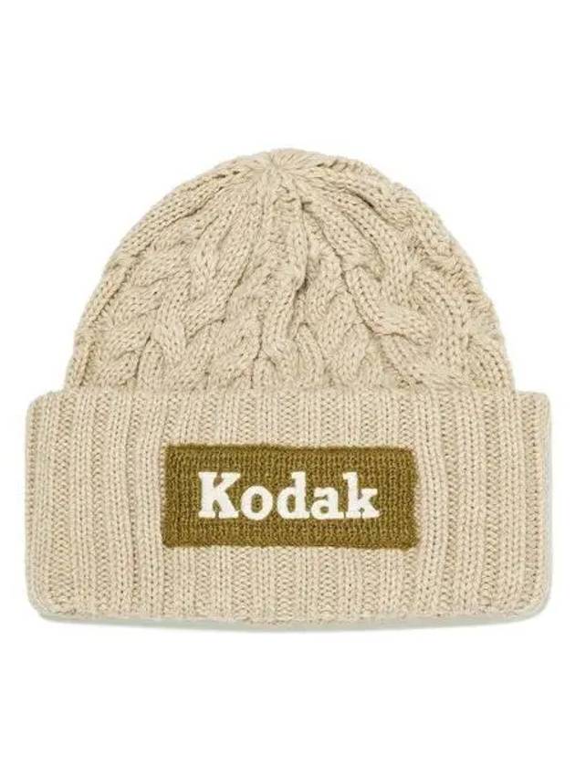 KODAK Twist Logo Beanie IVORY - KODO - BALAAN 1