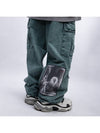 BBD The Apparition Wide Denim Cargo Pants Deep Green - BLACKBLOND - BALAAN 2