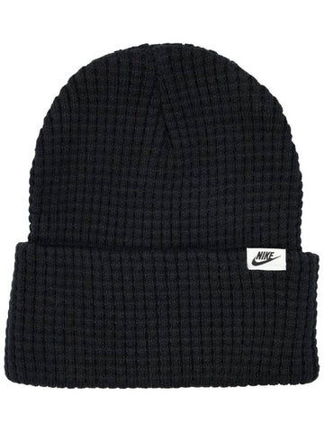 Peak Waffle-Knit Beanie Black - NIKE - BALAAN 1