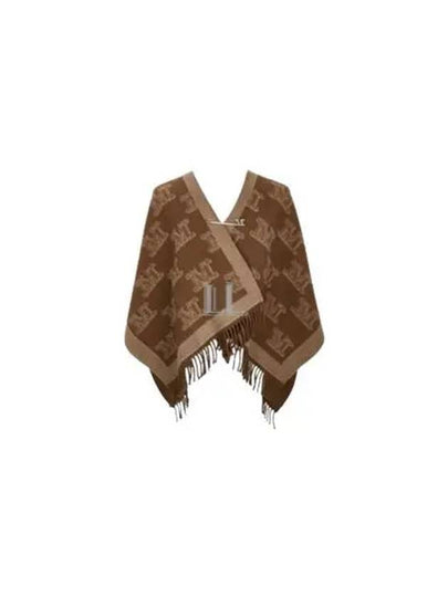 Frine Logo Wool Cape Brown - MAX MARA - BALAAN 2