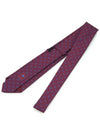 Men's GG Pattern Silk Tie Burgundy Blue - GUCCI - BALAAN 7