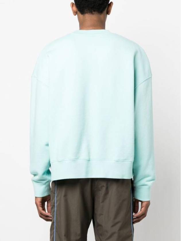 Men's Shark White Sweatshirt Light Blue - PALM ANGELS - BALAAN 4