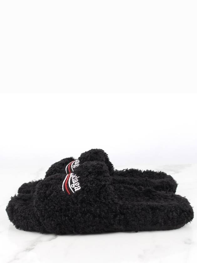 Wave logo furry slide 40 255 260 - BALENCIAGA - BALAAN 5