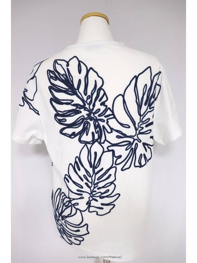 embroidery women short sleeve t shirt white - MONCLER - BALAAN 5