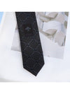 Men's GG Dot Pattern Silk Necktie Black - GUCCI - BALAAN 10