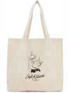 24SS Cafe Kitsune Fox Logo Eco Bag Tote Bag - MAISON KITSUNE - BALAAN 4