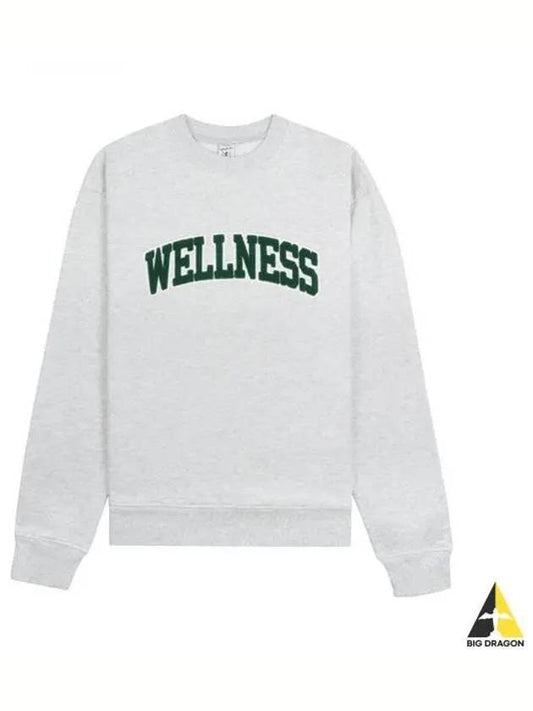 Wellness Logo Sweatshirt Heather Grey - SPORTY & RICH - BALAAN 2