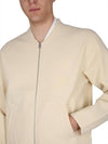 Zip-Up Blouson Jacket Ivory - AMI - BALAAN 5