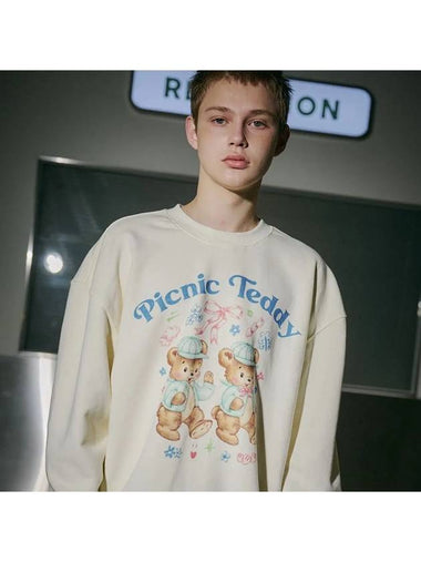 DTP Picnic Teddy Sweatshirt Cream - CPGN STUDIO - BALAAN 1