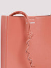 Women's Tangle Small Leather Shoulder Bag Pink - JIL SANDER - BALAAN 5