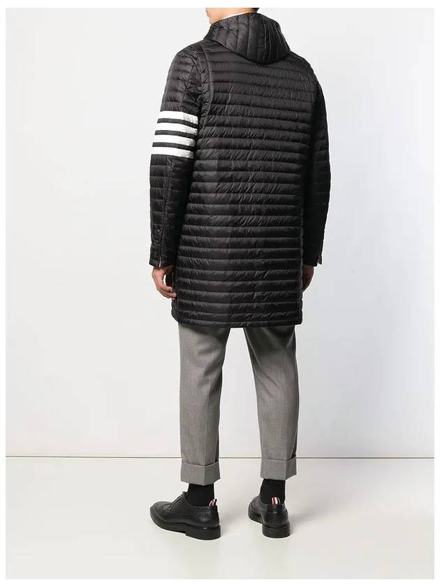 Men's 4 Bar Hooded Padding Black - THOM BROWNE - BALAAN 6