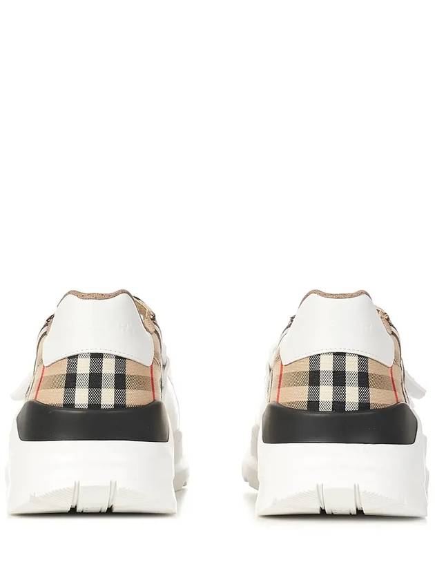 Vintage Check Suede Leather Sneakers Archive Beige - BURBERRY - BALAAN 4