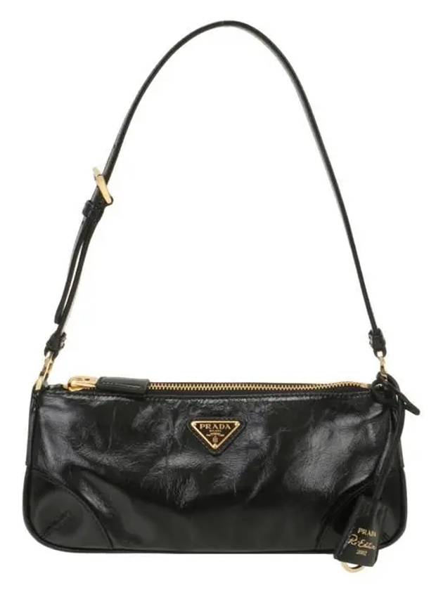 Re-Edition 2002 Small Leather Shoulder Bag Black - PRADA - BALAAN 2