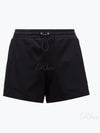 Logo Patch Cotton Jersey Shorts Navy - MONCLER - BALAAN 2