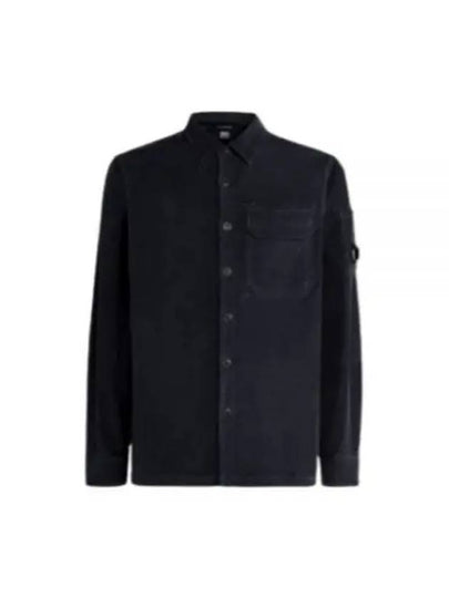 Corduroy Long Sleeve Shirt Black - CP COMPANY - BALAAN 2