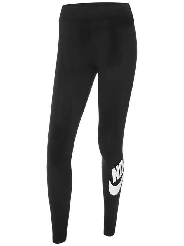 Essentials High Waist Logo Leggings Black - NIKE - BALAAN 6