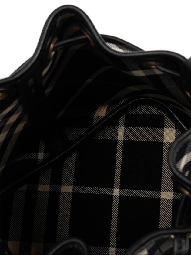 Check Mini Bucket Bag Black Black - BURBERRY - BALAAN 6