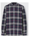 Men's Vintage Check Long Sleeve Shirt Navy - BURBERRY - BALAAN 2