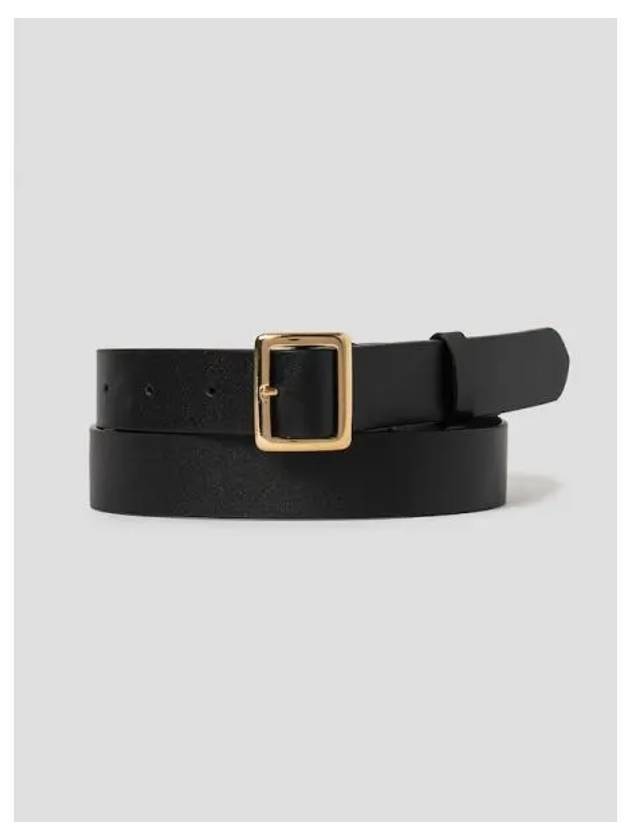 Women s leather square buckle belt black domestic product GM0024082975560 - AURALEE - BALAAN 1