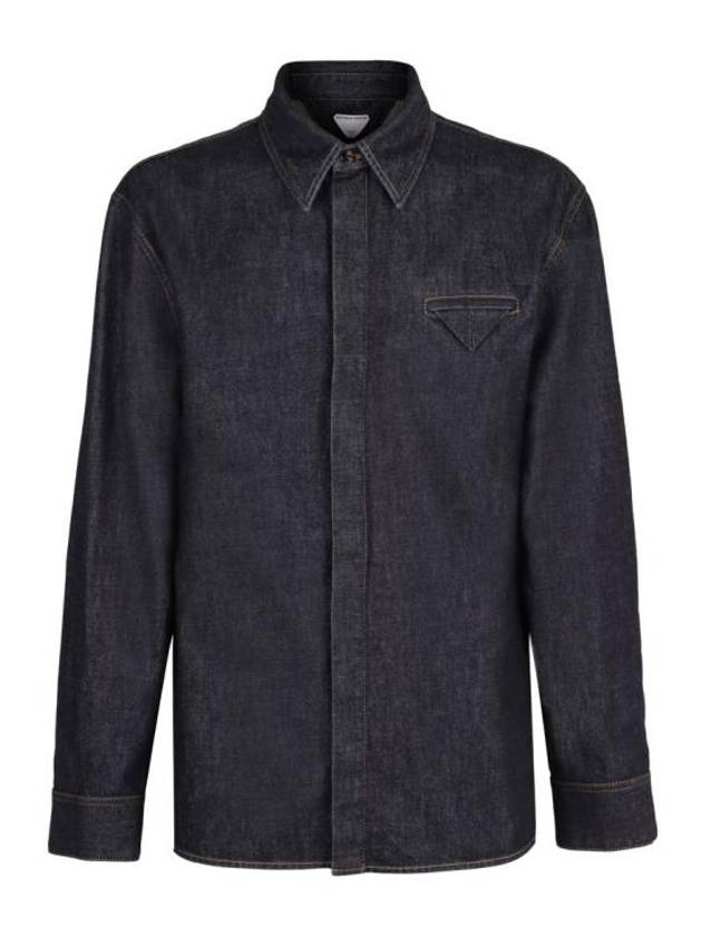 Indigo Denim Long Sleeve Shirt Indigo - BOTTEGA VENETA - BALAAN 2