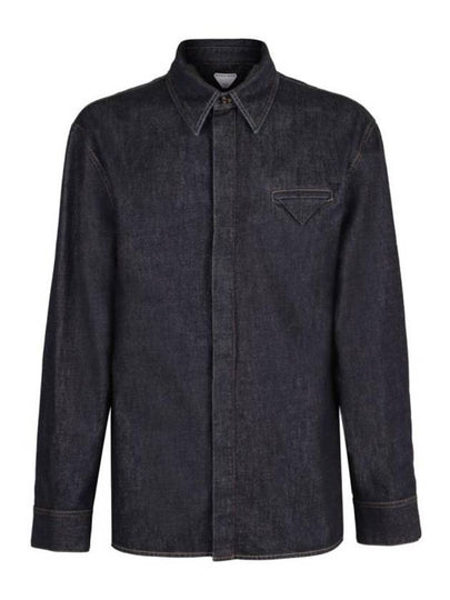 Indigo Denim Long Sleeve Shirt Indigo - BOTTEGA VENETA - BALAAN 2