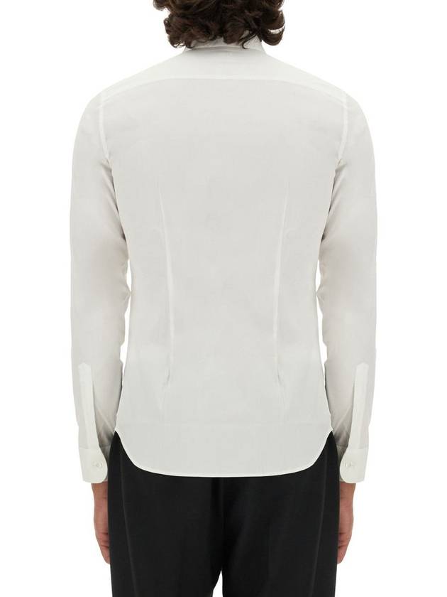 Stretch Cotton Poplin Long Sleeve Shirt White - GUCCI - BALAAN 4