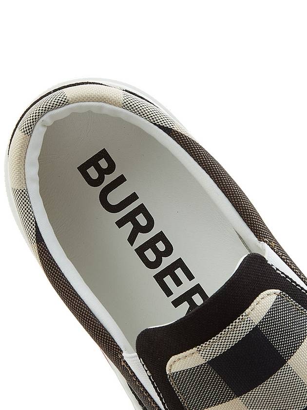 Embossed Logo Checked Slip-on - BURBERRY - BALAAN 8