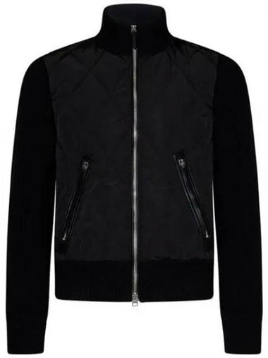 KZY007 YMW032F23 LB999 Quilted nylon merino sweater zip up cardigan 702893 - TOM FORD - BALAAN 1