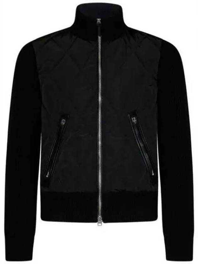 KZY007 YMW032F23 LB999 Quilted nylon merino sweater zip up cardigan 702893 - TOM FORD - BALAAN 1