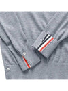 4 Bar Armband Classic Merino Wool Knit Top Light Grey - THOM BROWNE - BALAAN 6