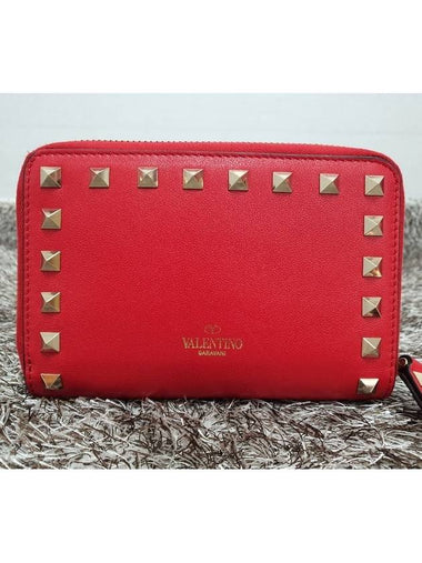 Rockstud medium wallet red - VALENTINO - BALAAN 1