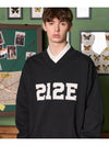 V NECK SWEAT SHIRTS BLACK - ZIZEMUSEUM - BALAAN 2