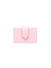 Saffiano Leather Card Wallet Alabaster Pink - PRADA - BALAAN 1