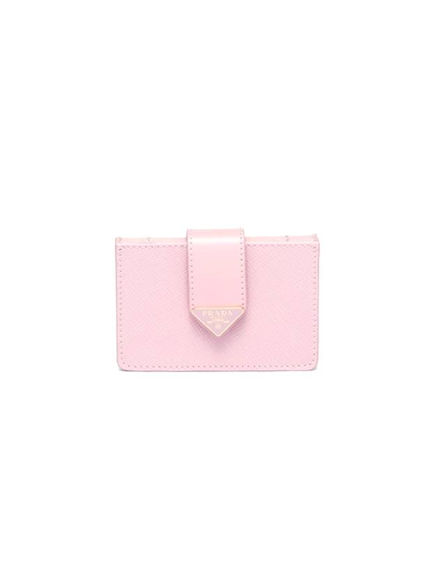 Saffiano Leather Card Wallet Alabaster Pink - PRADA - BALAAN 1