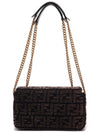 Baguette Chain Midi Shoulder Bag Dark Brown - FENDI - BALAAN 5