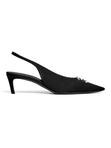 Alma Triomphe Slingback Grosgrain Black - CELINE - BALAAN 1