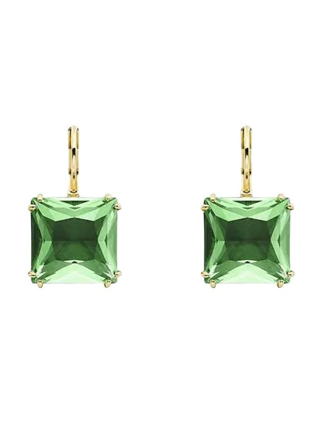 Millenia Crystal Drop Earrings Gold Green - SWAROVSKI - BALAAN 1