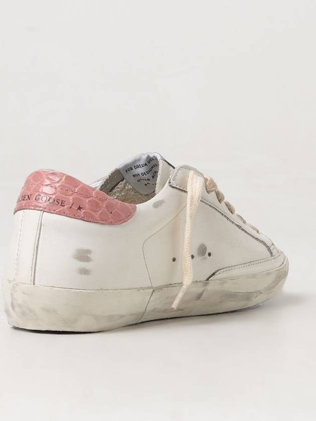 Superstar Pink Tab Leather Low Top Sneakers White - GOLDEN GOOSE - BALAAN 4